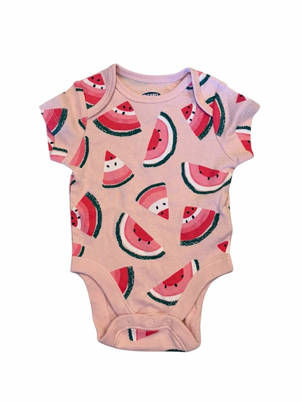 Old Navy Pink Watermelon Print Baby One-Piece
